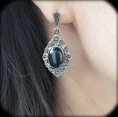 マーカサイトシルバーピアス